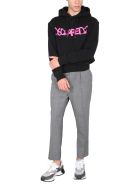 Cool Fit Sweatshirt With Logo Print Dsquared2 Cool Fit Sweatshirt With Logo Print - BLACK