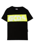 GCDS Black Cotton T-shirt GCDS Black Cotton T-shirt - Nero+giallo