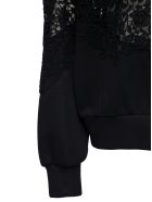 Dolce & Gabbana Jersey Sweatshirt With Tulle And Macramé Details Dolce & Gabbana Jersey Sweatshirt With Tulle And Macramé Details - Black