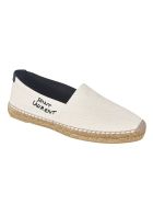 Logo Espadrillas Saint Laurent Logo Espadrillas - Ecru/Black