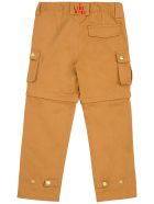 Mini Rodini Beige Cargo Cotton Pants With Print Mini Rodini Beige Cargo Cotton Pants With Print - Beige
