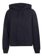 Slogan Print Hooded Sweatshirt Maison Margiela Slogan Print Hooded Sweatshirt - Navy/White