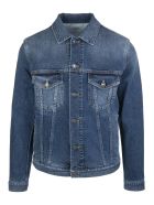 Logo Print Buttoned Denim Jacket Givenchy Logo Print Buttoned Denim Jacket