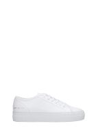 Common Projects Tournament Sneakers In White Leather Common Projects Tournament Sneakers In White Leather - white