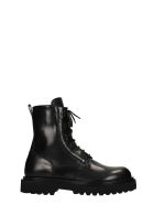 Officine Creative Ultimate 003 Combat Boots In Black Leather Officine Creative Ultimate 003 Combat Boots In Black Leather - black