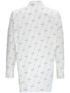 Balenciaga Cotton Shirt With Allover Logo Print Balenciaga Cotton Shirt With Allover Logo Print - White