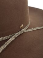 Super Duper Hats Western Crown Large Row Brim Nat Stone Detail Super Duper Hats Western Crown Large Row Brim Nat Stone Detail - Pony