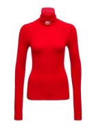 Etro Red Wool Turtleneck With Logo Etro Red Wool Turtleneck With Logo - Red