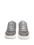 Jimmy Choo Hawaii Sneakers In Satin With Crystals Jimmy Choo Hawaii Sneakers In Satin With Crystals - Silver