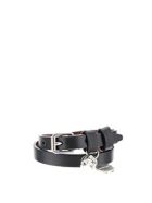 Alexander McQueen Double Wrap Skull Bracelet Alexander McQueen Double Wrap Skull Bracelet - BLACK