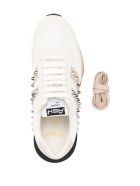 Ash Leather And Fabric Sneakers With Studs Detail Ash Leather And Fabric Sneakers With Studs Detail - White
