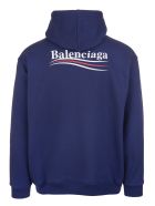 Man Blue Political Campaign Hoodie Balenciaga Man Blue Political Campaign Hoodie - Pacific blue/white