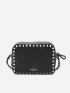 Valentino Garavani Rockstud Leather Shoulder Bag Valentino Garavani Rockstud Leather Shoulder Bag - Black