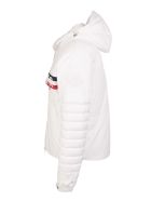 White Olargues Moncler Logo Padded Jacket Moncler White Olargues Moncler Logo Padded Jacket