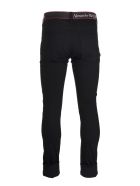 Man Black Jeans With Logo Band Alexander McQueen Man Black Jeans With Logo Band - Black
