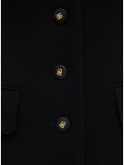 Dolce & Gabbana Black Wool Crepe Single Breasted Blazer Dolce & Gabbana Black Wool Crepe Single Breasted Blazer - Black