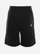 Billionaire Cotton Shorts With Logo Patch Billionaire Cotton Shorts With Logo Patch - BLACK