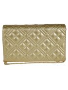 Love Moschino Logo Plaque Quilted Chain Shoulder Bag Love Moschino Logo Plaque Quilted Chain Shoulder Bag - Gold