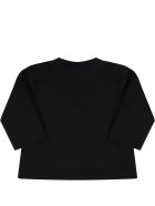 Balmain Black T-shirt For Baby Girl With Logo Balmain Black T-shirt For Baby Girl With Logo - White