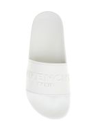 Woman White Slippers With Embossed Logo Givenchy Woman White Slippers With Embossed Logo - Blanc