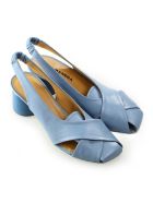 Halmanera Light Blue Nappa Leather Slingback Pump Halmanera Light Blue Nappa Leather Slingback Pump - Azzurro