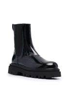 Casadei Chelsea Boots In Black Shiny Leather Casadei Chelsea Boots In Black Shiny Leather - Black