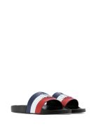 Moncler Moncler Logo Embossed Slides Moncler Moncler Logo Embossed Slides - BLACK