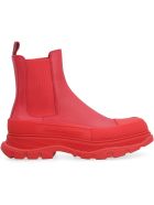 Alexander McQueen Tread Slick Leather Ankle Boots Alexander McQueen Tread Slick Leather Ankle Boots - red