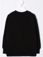Kids Black Sweatshirt With White Oversize Logo Diesel Kids Black Sweatshirt With White Oversize Logo