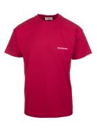 Unisex Red Balenciaga Wide Line T-shirt Balenciaga Unisex Red Balenciaga Wide Line T-shirt - Raspberry/white