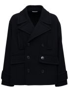 Valentino Double-breasted Black Wool Coat Valentino Double-breasted Black Wool Coat - Black