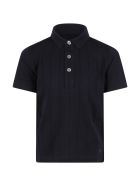 Armani Collezioni Blue Polo Shirt For Boy With Eagle Armani Collezioni Blue Polo Shirt For Boy With Eagle - Blue