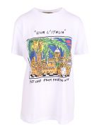 Alessandro Enriquez 'palermo Print' Cotton T-shirt Alessandro Enriquez 'palermo Print' Cotton T-shirt - White