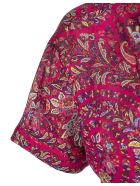 Fuchsia Crossed Shirt With Paisley Print Etro Fuchsia Crossed Shirt With Paisley Print