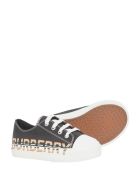 Burberry Larkhall Cotton Sneakers With Logo Print Burberry Larkhall Cotton Sneakers With Logo Print - Black