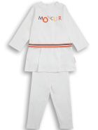 Moncler White Cotton Coordinated Suit With Logo Moncler White Cotton Coordinated Suit With Logo - White