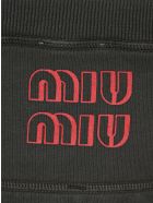 Miu Miu Garment-dyed Fleece Top Miu Miu Garment-dyed Fleece Top - IRON GREY