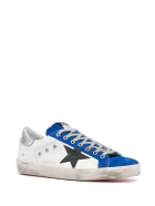 White And Blue Man Super-star Sneakers Golden Goose White And Blue Man Super-star Sneakers