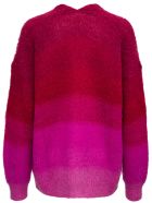 Isabel Marant Étoile Dana Gradient Fuchsia Cardigan In Mohair Blend Isabel Marant Étoile Dana Gradient Fuchsia Cardigan In Mohair Blend - Fuxia