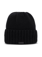 Saint Laurent Black Cashmere Hat With Logo Saint Laurent Black Cashmere Hat With Logo - Black