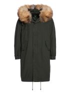 London Parka M51 For Woman With Fox Fur Mr & Mrs Italy London Parka M51 For Woman With Fox Fur - DARK LONDON GREEN / DARK GREEN / NATURAL