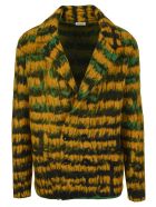 Saint Laurent Jacquard Double Breasted Blazer Saint Laurent Jacquard Double Breasted Blazer - GOLD MULTICOLOR