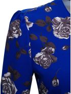 RED Valentino Cady Blue Dress With Floral Print RED Valentino Cady Blue Dress With Floral Print - Blu