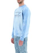 Martine Rose Tie-dye Crewneck Sweatshirt With Logo Martine Rose Tie-dye Crewneck Sweatshirt With Logo - LIGHT BLUE (Light blue)