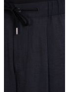 Giorgio Armani Pants In Blue Silk Giorgio Armani Pants In Blue Silk - blue