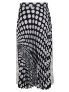 White And Navy Viscose Skirt MM6 Maison Margiela White And Navy Viscose Skirt - Bianco