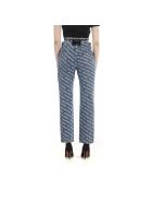 High Rise Logo Jeans T by Alexander Wang High Rise Logo Jeans - Deep Blue White