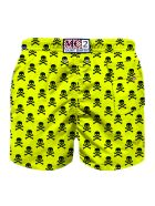 Micro Skulls All Over Print Boy's Swim Trunks MC2 Saint Barth Micro Skulls All Over Print Boy's Swim Trunks