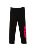 GCDS Mini Black Stretch-cotton Track Trousers GCDS Mini Black Stretch-cotton Track Trousers - Nero