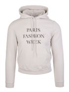 Unisex Grey Fashion Week Shrunk Hoodie Balenciaga Unisex Grey Fashion Week Shrunk Hoodie - Cement grey/black